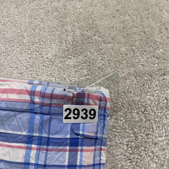 Columbia PFG Super Bahama Shirt Mens XL Blue Pink Plaid Fishing Vented Button Up - Picture 9 of 9